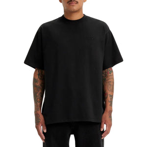 RED TAB VINTAGE TEE MINERAL BLACK GARMENT - Maglietta Girocollo Uomo Nera A0637 0001 LEVIS 