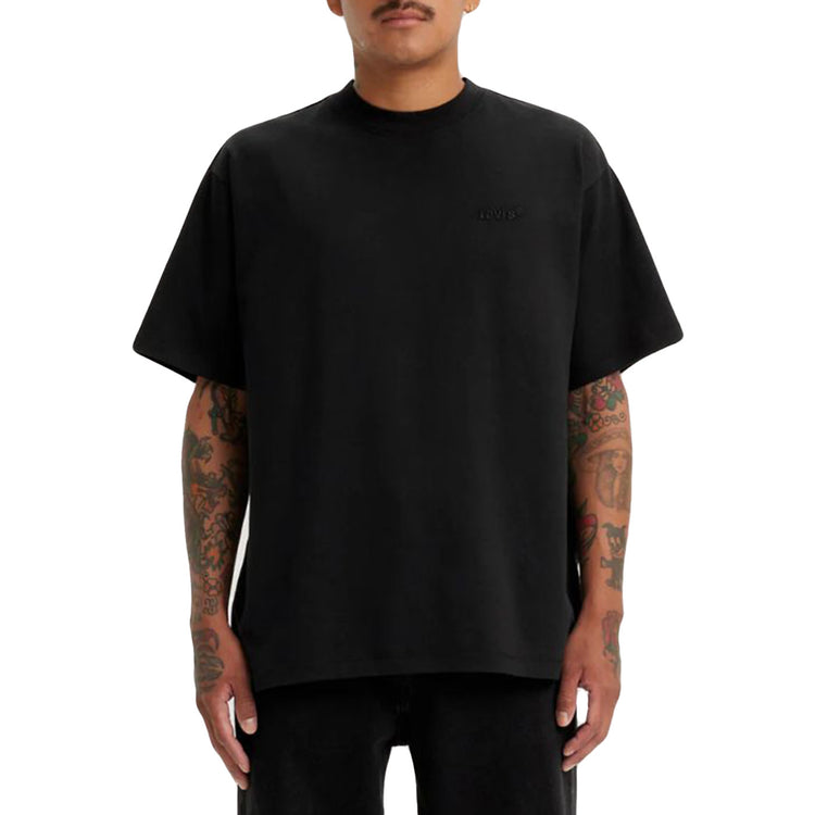RED TAB VINTAGE TEE MINERAL BLACK GARMENT - Maglietta Girocollo Uomo Nera A0637 0001 LEVIS 