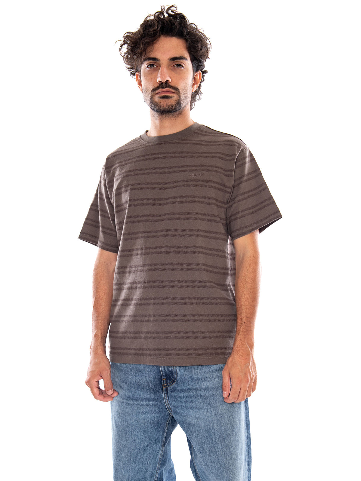 RED TAB VINTAGE TEE MINERAL BLACK GARMENT BROWN - Maglietta Girocollo Uomo Multicolore A0637 0223 LEVIS 