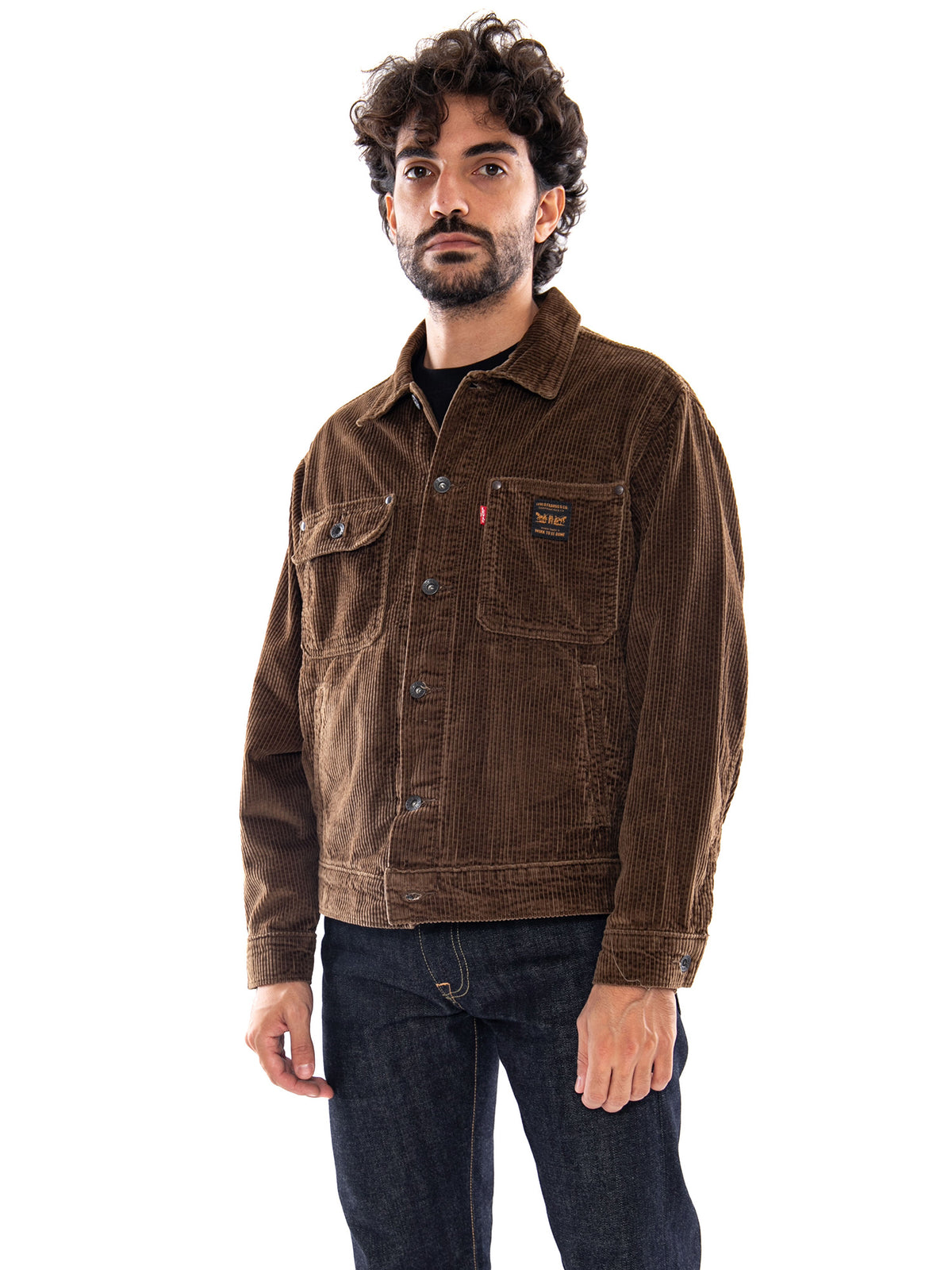 Levi's Sunrise Trucker Desert Palm Corduroy Brown - Giacca Uomo Marrone A4820 0030 LEVIS 