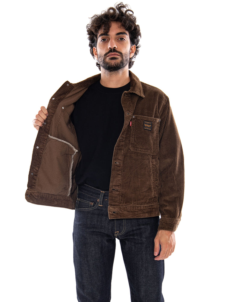 Levi's Sunrise Trucker Desert Palm Corduroy Brown - Giacca Uomo Marrone A4820 0030 LEVIS 