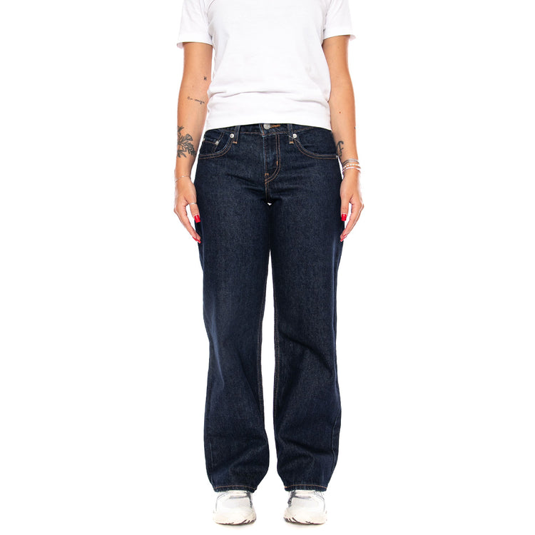 LOW LOOSE CANTEEN CORDUROY LIGHT INDIGO - Pantaloni Donna Blu A5566 0002 LEVIS 