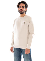 Lyle & Scott Crew Neck Brushback Sweatshirt Cove - Men's Light Beige Crewneck Sweatshirt LYLE & SCOTT