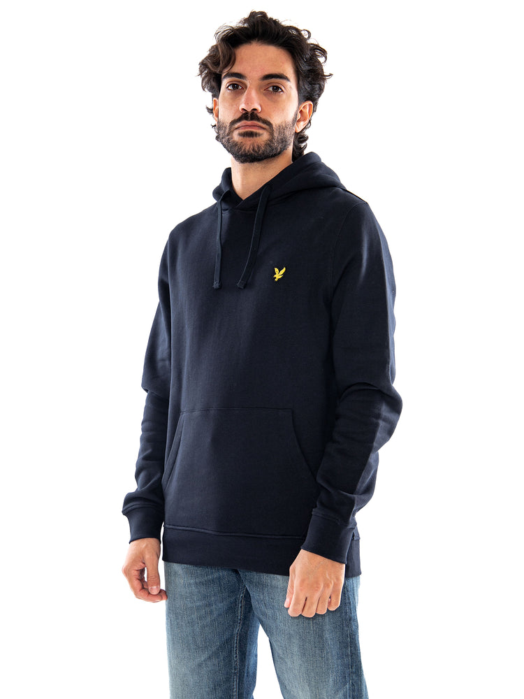 Brushed Back Hoodie Sweatshirt Dark Navy - Felpa con Cappuccio Uomo Blu ML1139V Z271 LYLE & SCOTT 