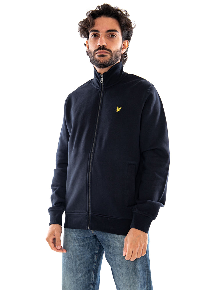 Lyle & Scott  Brushback Full Zip Dark Navy - Felpa con Zip Uomo Blu ML2148V Z271 LYLE & SCOTT 