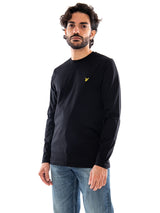 Lyle & Scott Plain L/S T-Shirt Jet Black - T-shirt Homme à Manches Longues Noir Homme LYLE & SCOTT