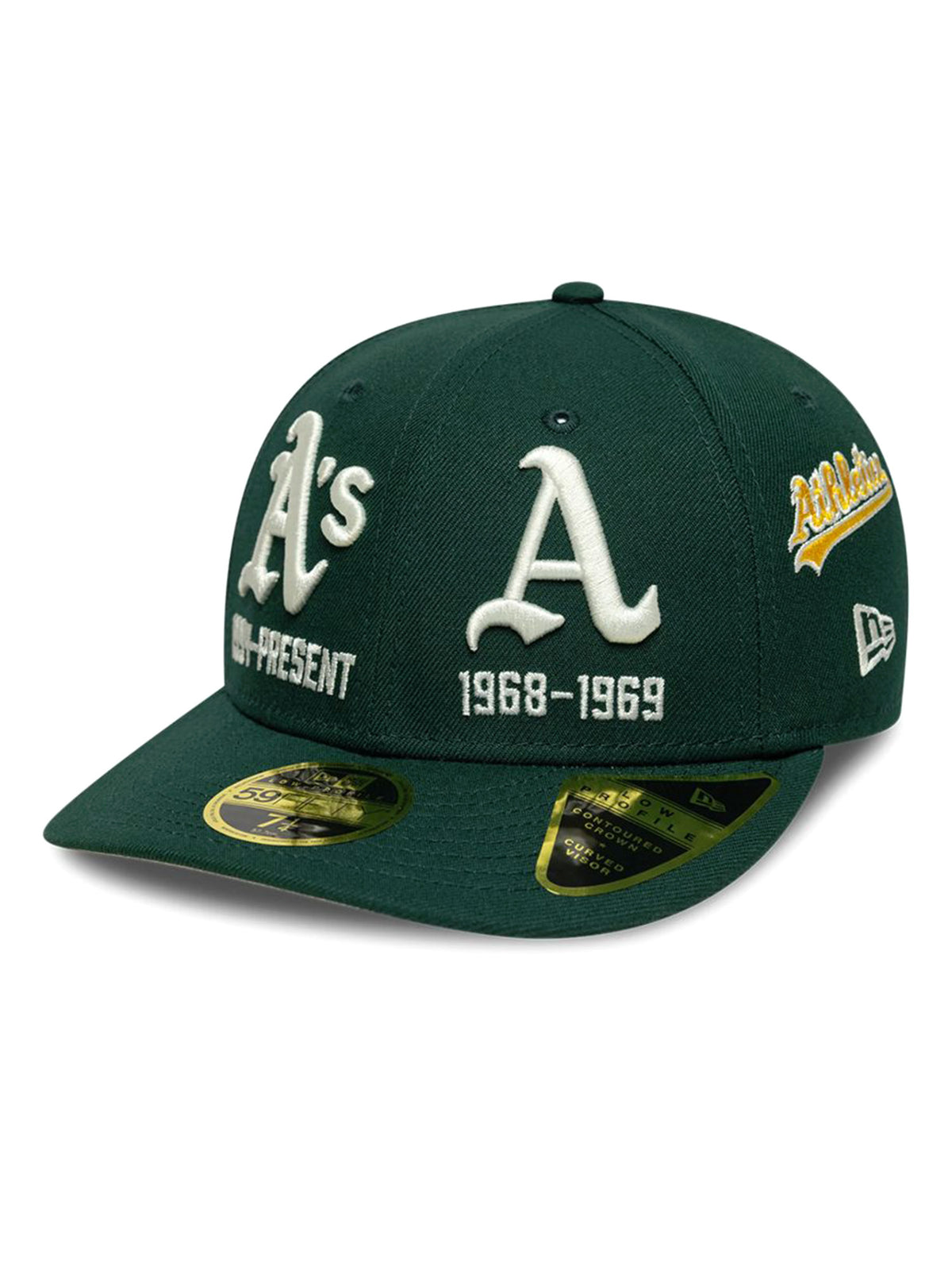 MLB AOE PC 59FIFTY LP OAKLAND ATHLETICS DARK GREEN - Cappellino con Visiera Verde<BR/><BR/><BR/> 60915830 DKG NEW ERA 