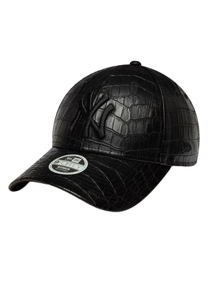 FEMALE PATTERN PU 9FORTY® NEW YORK YANKEES BLACK - Cappellino con Visiera Nero 60915860 BLK NEW ERA 