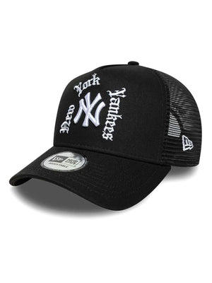 WORDMARK TRUCKER NEW YORK YANKEES BLACK - Cappellino con Visiera Nero 60915922 BLK NEW ERA 