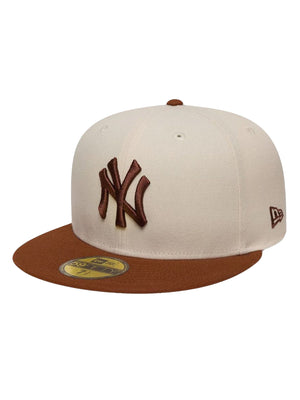 COLOUR BLOCK LEAGUE ESSENTIAL 59FIFTY® NY BEIGE - Cappellino con Visiera New Era Beige 60951074 LTCDAU NEW ERA 