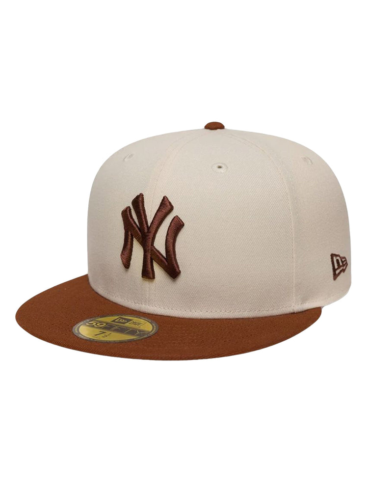 COLOUR BLOCK LEAGUE ESSENTIAL 59FIFTY® NY BEIGE - Cappellino con Visiera New Era Beige 60951074 LTCDAU NEW ERA 