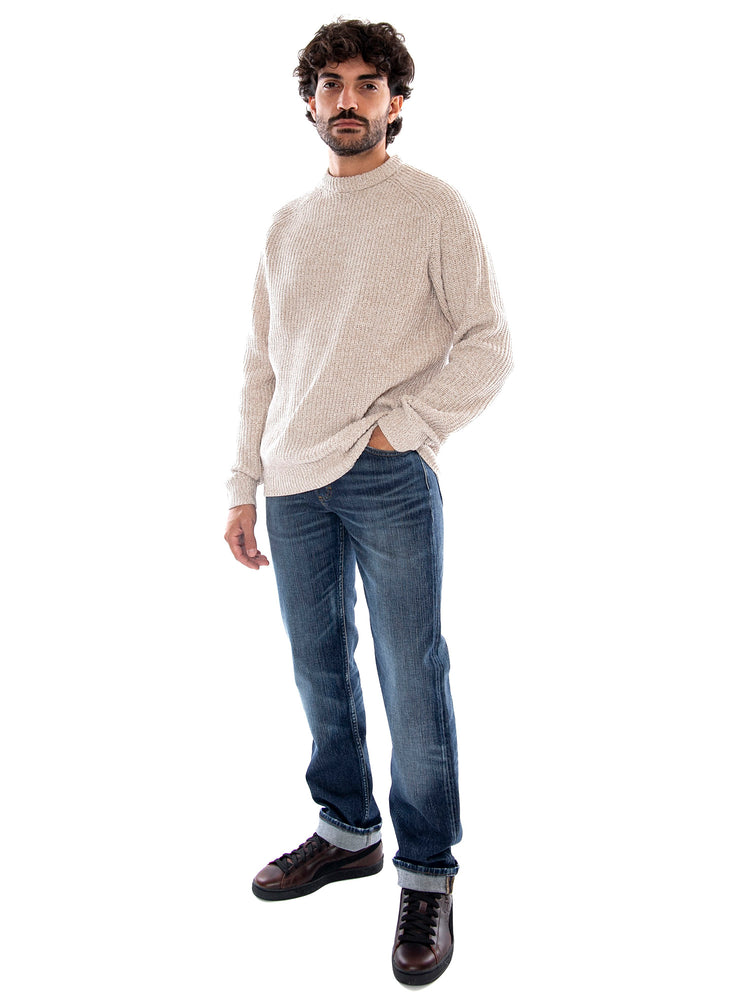 Only & Sons Onsj oin RLX LS Raglan Knit Silver Lining Egret - Maglia Uomo Grigia e Panna<BR/><BR/> 22034670 4802041 ONLY & SONS 