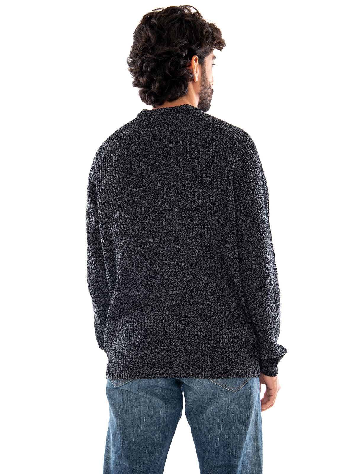 Only & Sons ONSJOIN RLX LS Raglan Knit Black Gray Pinstripe - Maglione Uomo Nero e Grigio 22034670 4802042 ONLY & SONS 