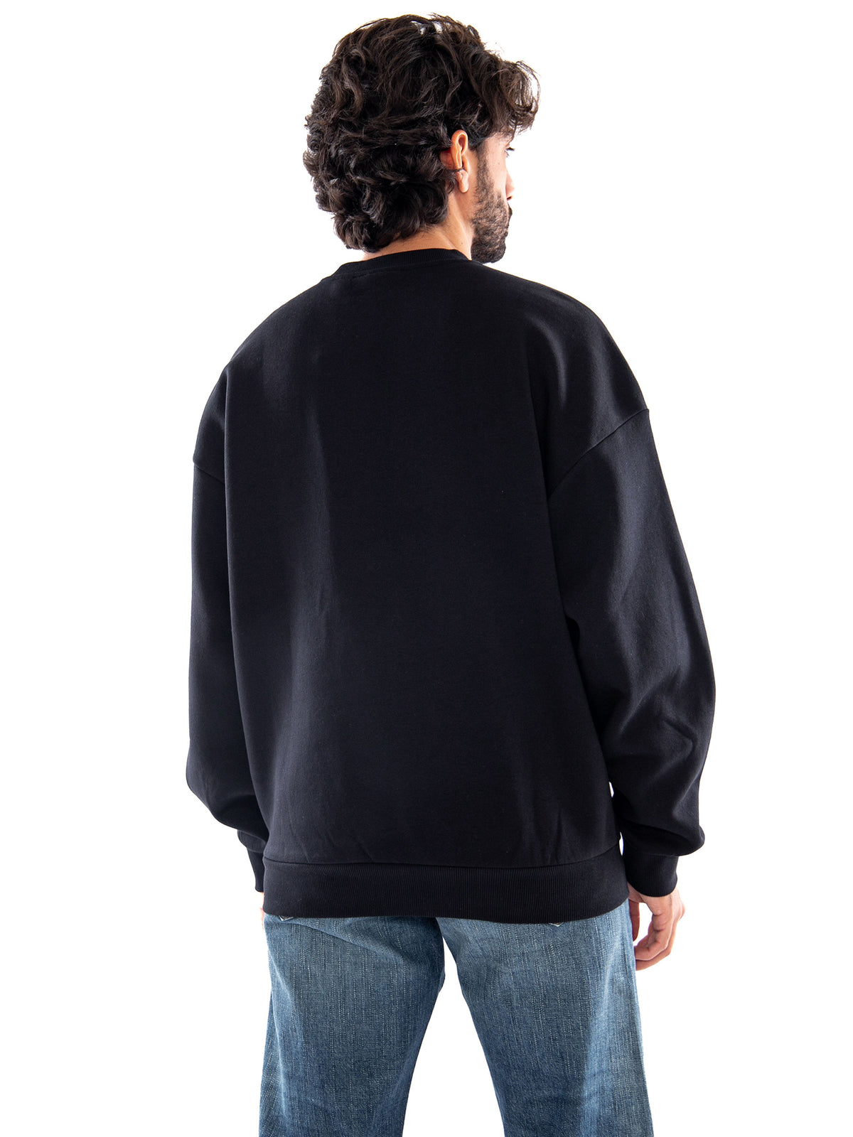 Only & Sons ONSCERES OVZ LS Crew Sweat NOOS Black - Felpa Girocollo Uomo Nera 22036787 4971995 ONLY & SONS 