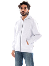 Only & Sons ONSCERES OVZ Zip Hoodie Sweat NOOS Super Light Grey Melange - Men's Zip-Up Hooded Sweatshirt in Light Grey Mélange ONLY & SONS