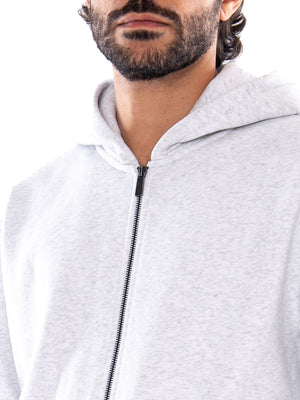 Only & Sons ONSCERES OVZ Zip Hoodie Sweat NOOS Super Light Grey Melange - Felpa Uomo con Cappuccio e Zip Grigio Chiaro Mélange 22038675 5026121 ONLY & SONS 