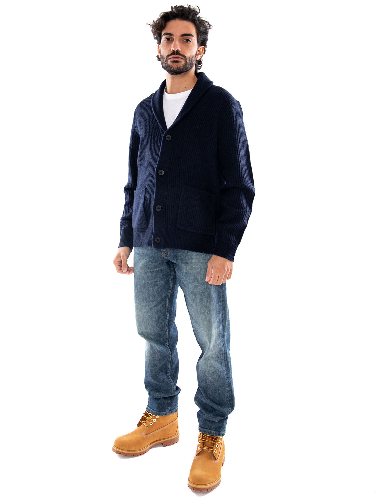 Only & Sons ONSSKY RLX LS Cardigan Knit FRML Baritone Blue - Cardigan Uomo in Maglia Blu 22039398 5094627 ONLY & SONS 