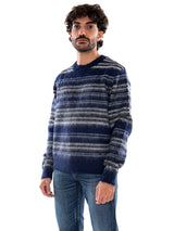 Only & Sons Onsaiden RLX LS Crew Knit Ocean Cavern Ghost Gray - Men's Blue and Grey Knit  Men's ONLY & SONS