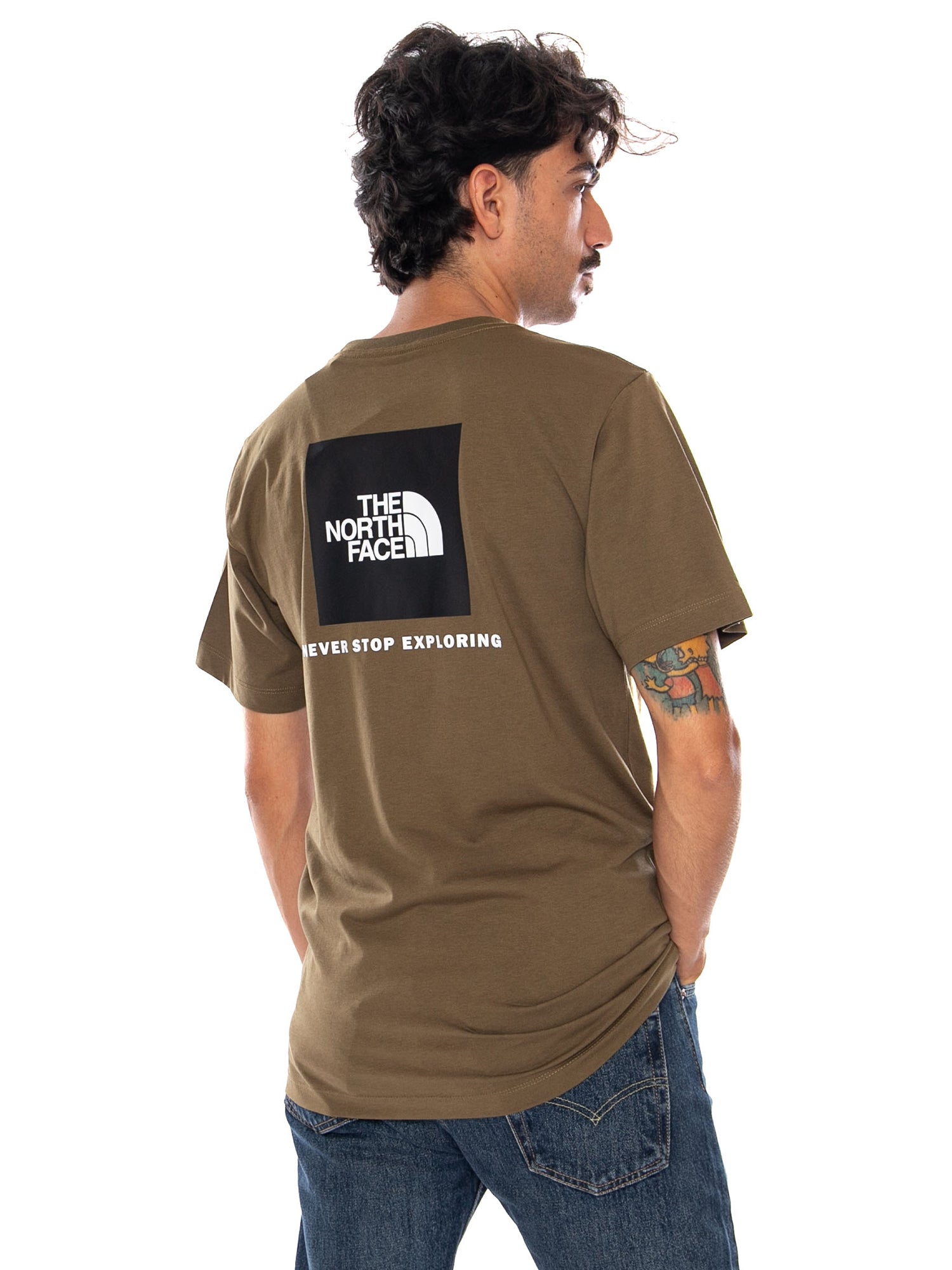 THE NORTH FACE M EVO BOX NSE REG SS T CARAWAY SEE - Maglietta Girocollo Uomo Verde NF0A8B6K 2EK1 THE NORTH FACE 