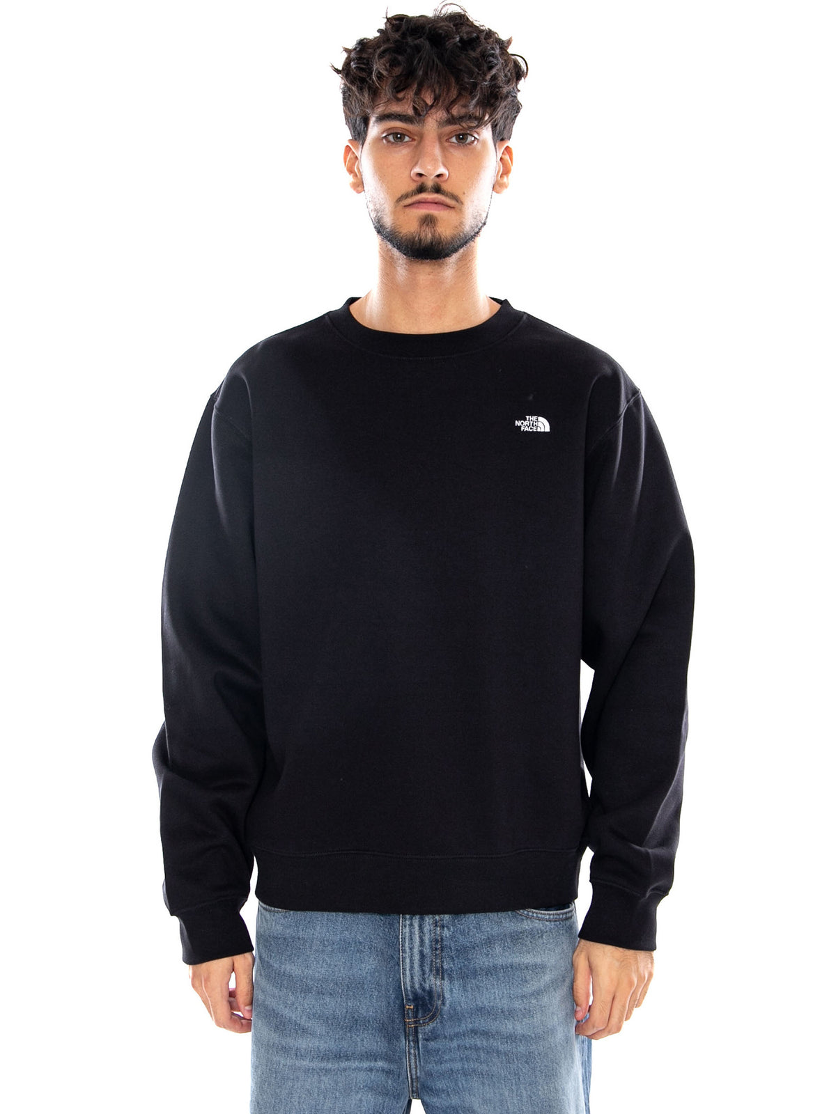 M ESS SD RLX CREW TNF BLACK - Felpa Uomo Nera NF0A8DP7 JK31 THE NORTH FACE 