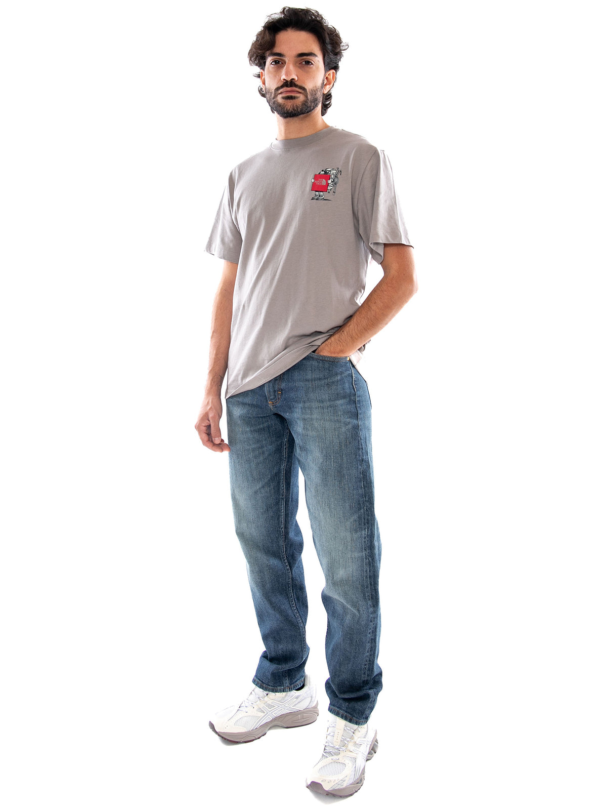 The North Face U Gear Up Get Out RLX Stone Slab - Maglietta Girocollo Uomo Grigia NF0A8JB4 2MB1 THE NORTH FACE 