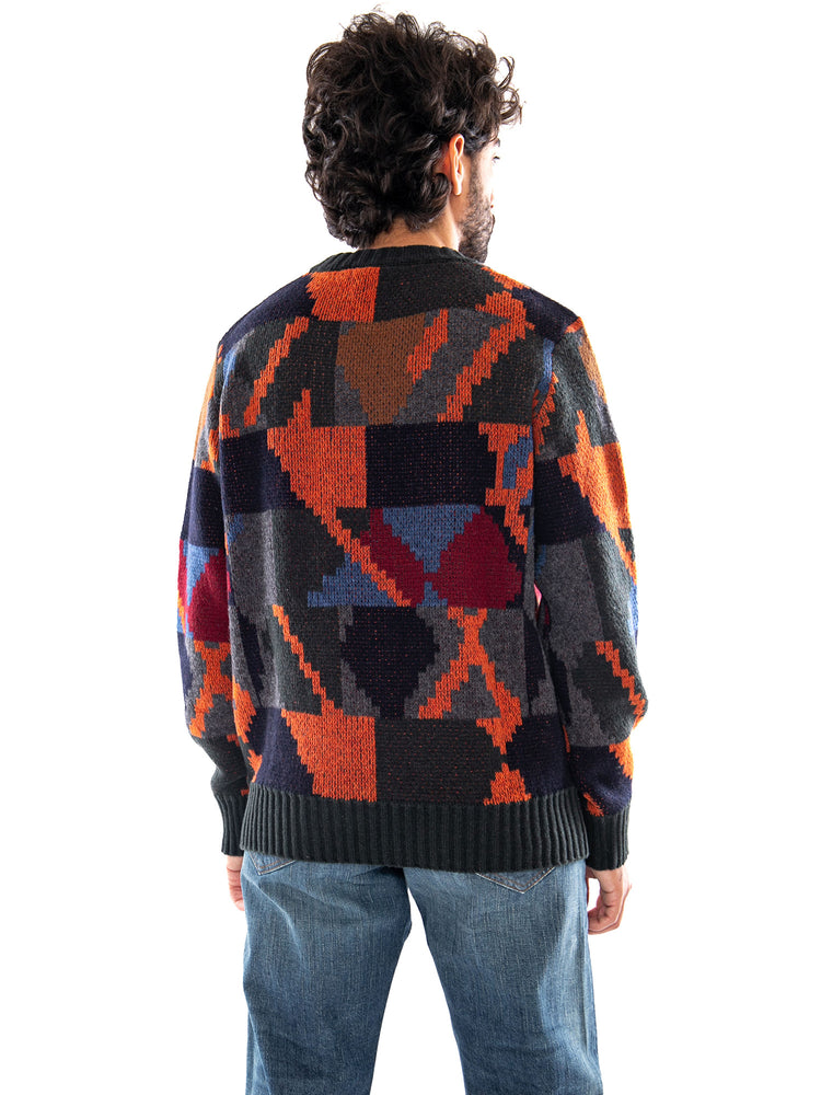 Thinking MU Matgi Pixel Knitted Sweater - Maglione Uomo in Maglia Multicolore MKN00172 PXL THINKING MU 