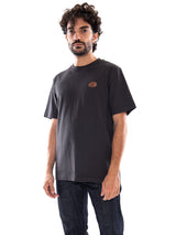 Timberland Leather Badge HW SS Tee Vintage Black - Men's Black T-Shirt  Men TIMBERLAND
