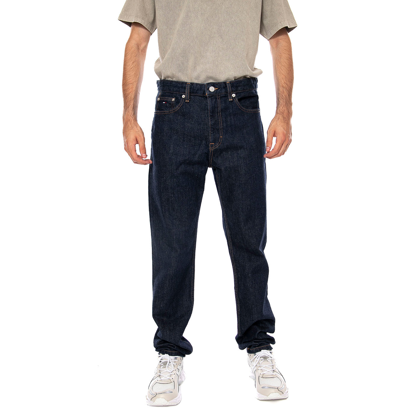 RYAN SLIM STR DI4156 CO DENIM DARK - Pantaloni Denim Jeans Uomo Blu Scuro DM0DM22187 1BK TOMMY HILFIGER 
