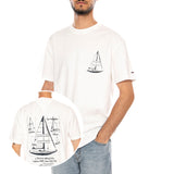 TJM RLX SAILBOAT SS TEE ECRU - Crew Neck T-Shirt Men White Men TOMMY HILFIGER