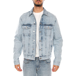 RYAN JACKET RWB CJ6013 DENIM LIGHT - Giacca Denim Jeans Uomo Blu DM0DM23657 1AB TOMMY HILFIGER 