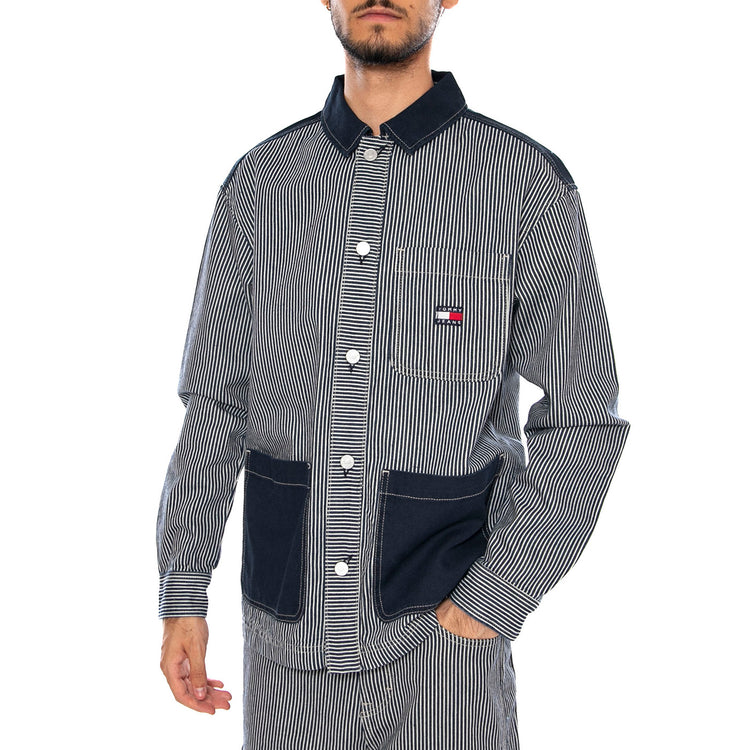 SHIRT JACKET CJ6053 DENIM DARK - Giacca Denim Jeans Uomo Multicolore DM0DM23660 1BK TOMMY HILFIGER 