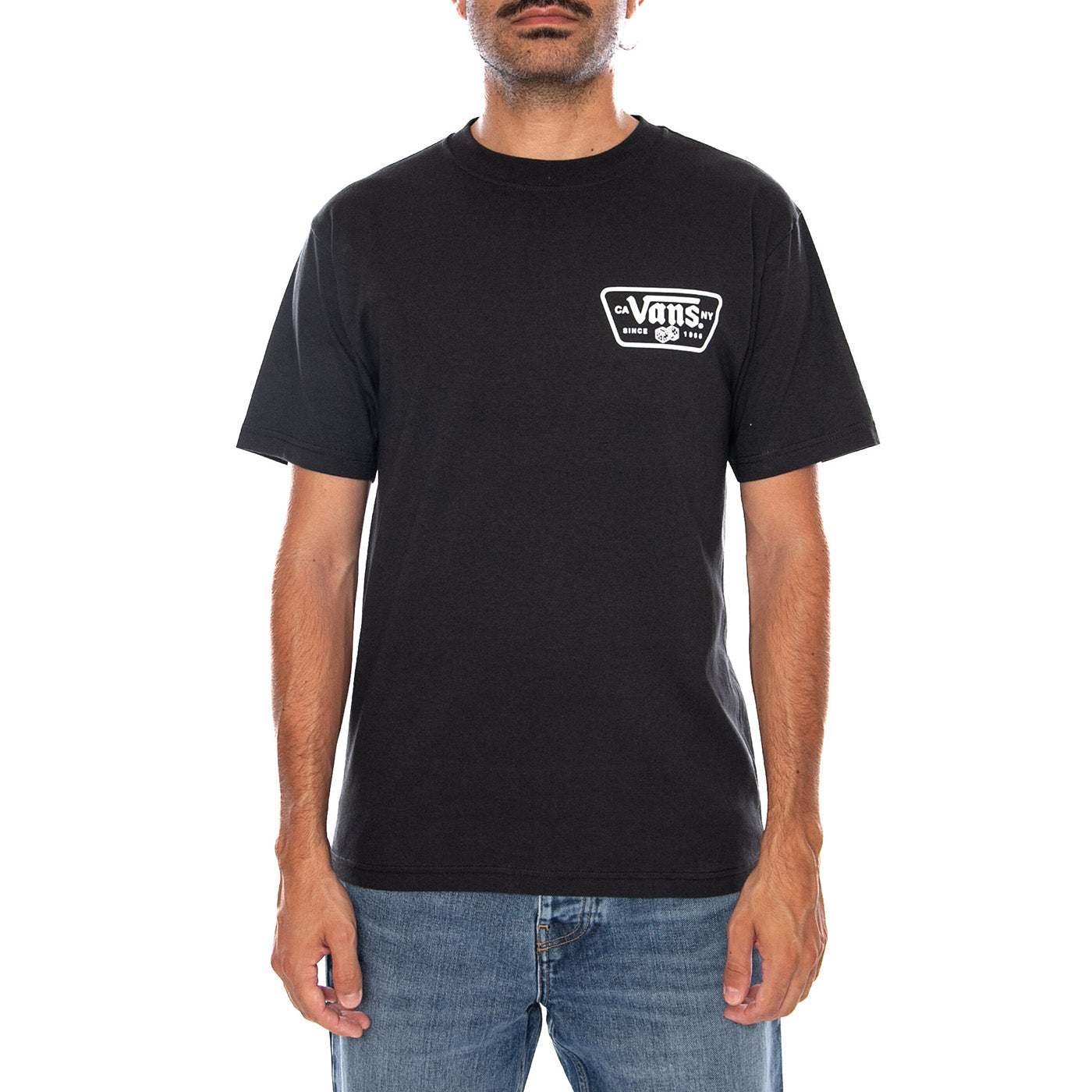 KNU PATCH SS TEE BLACK - Maglietta Girocollo Uomo Nera VN000WU8 BLK1 VANS 