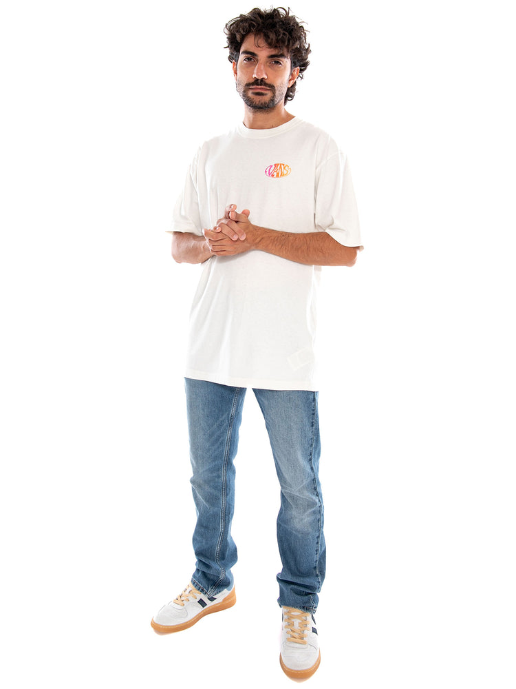 Jetty Sets SS Tee Marshmallow - Maglietta Girocollo Uomo Panna VN000WYD FS81 VANS 