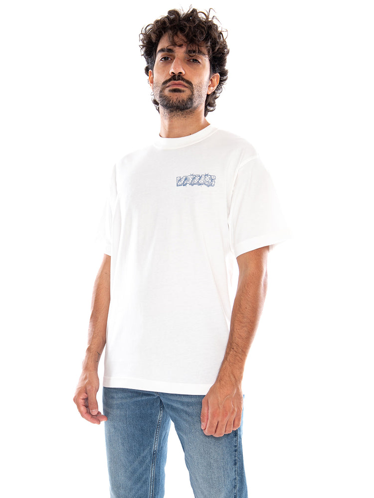 Barbed Wrap SS Tee White - Maglietta Girocollo Uomo Bianca<BR/><BR/> VN0010G1 WHT1 VANS 