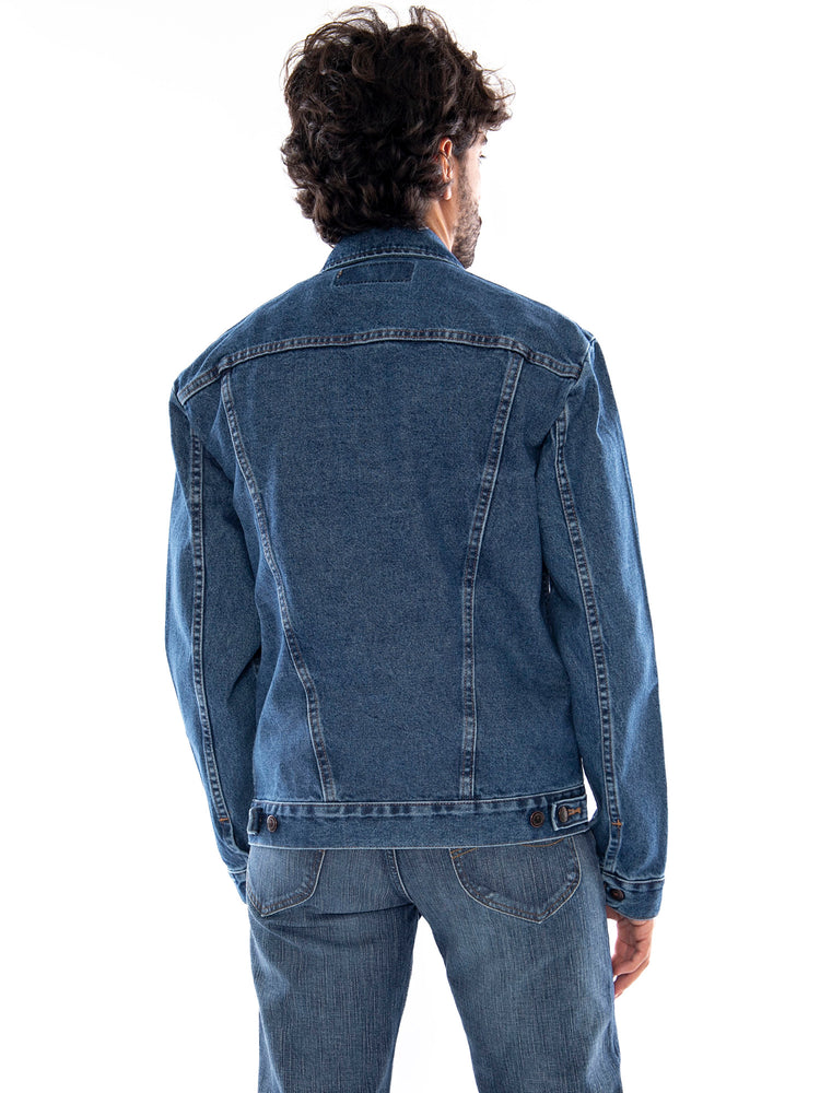 Wrangler Cowboy Cut Jacket Stonewash Blue - Giacca in Denim Uomo Blu 112378960 BL WRANGLER 