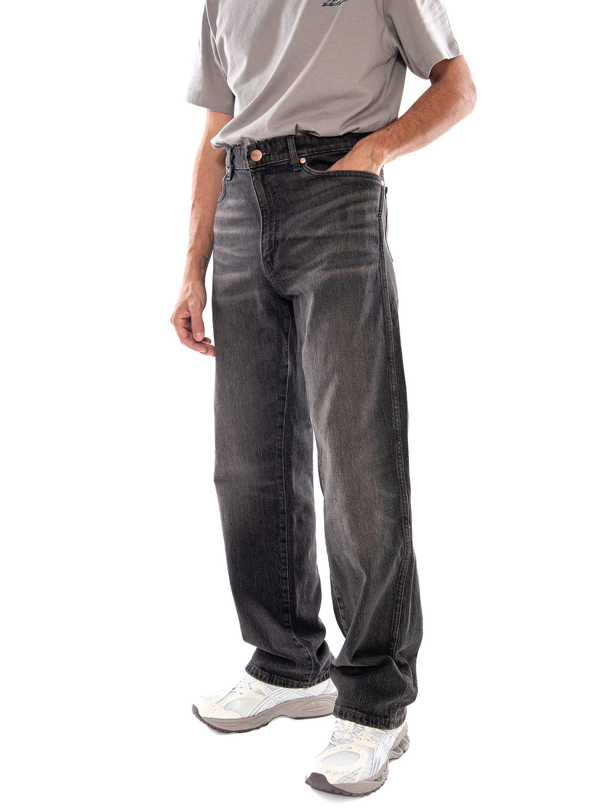 Wrangler Loose Straight Dark Grey - Jeans Uomo Grigio Scuro 112386898 DRK WRANGLER 