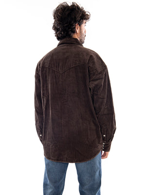 Wrangler Western Shirt Coffee Brown - Camicia Uomo Marrone Caffè 112387001 BRN WRANGLER 