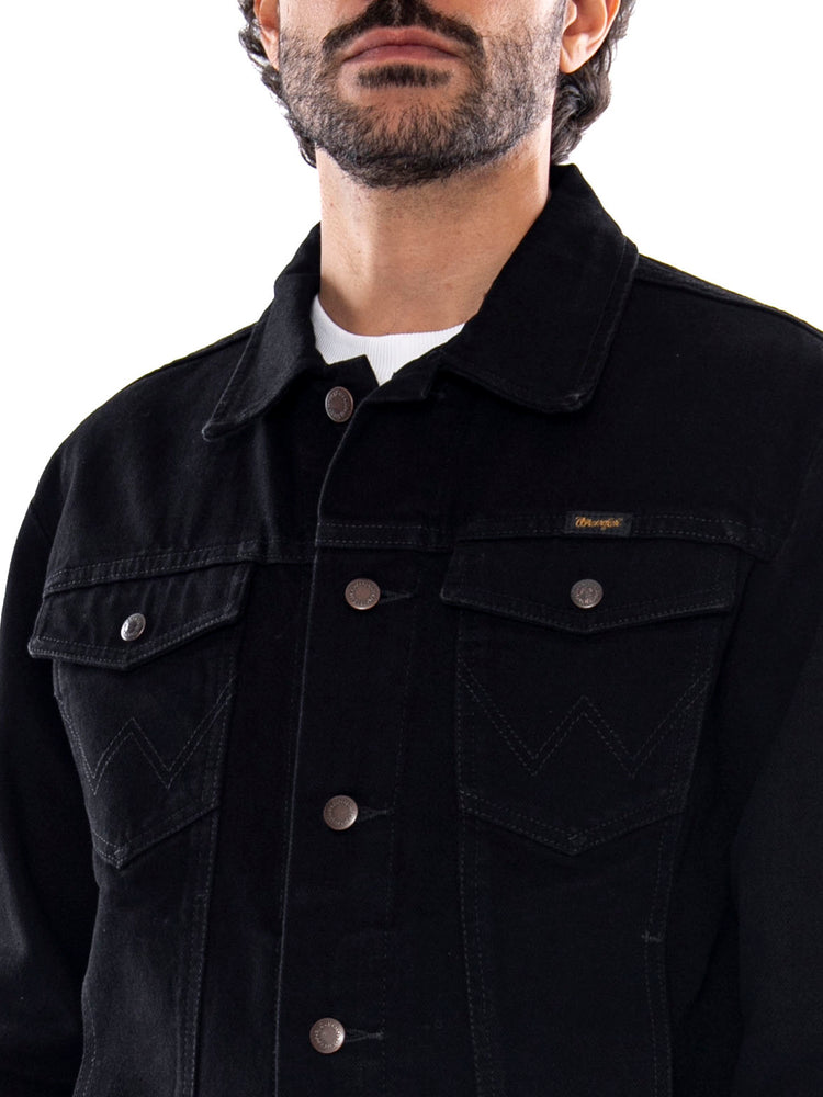Wrangler Cowboy Cut Jacket Shadow Black - Giacca in Denim Uomo Nera 112387057 BLK WRANGLER 