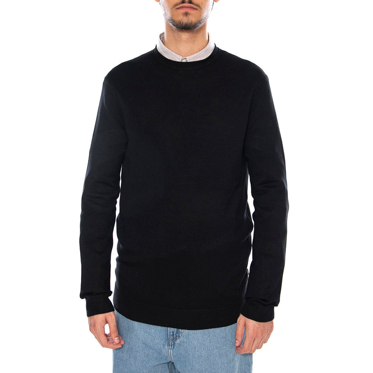 ONSWYLER Life Reg 14 LA Crew Knit Noos Black - Maglione Girocollo Uomo Nero 22020088-Black . ONLY & SONS 