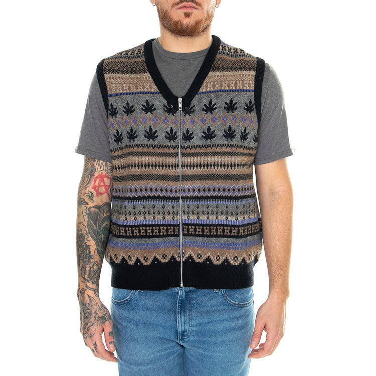 Gilber Sweater Vest Multi - Cardigan Uomo Multicolore KN00472-MULTI . HUF 
