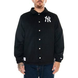 MLB Coaches Jacket Nevyan Black / White - Giacca Invernale Uomo Nera 60424437 . NEW ERA 