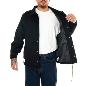 MLB Coaches Jacket Nevyan Black / White - Giacca Invernale Uomo Nera 60424437 . NEW ERA 