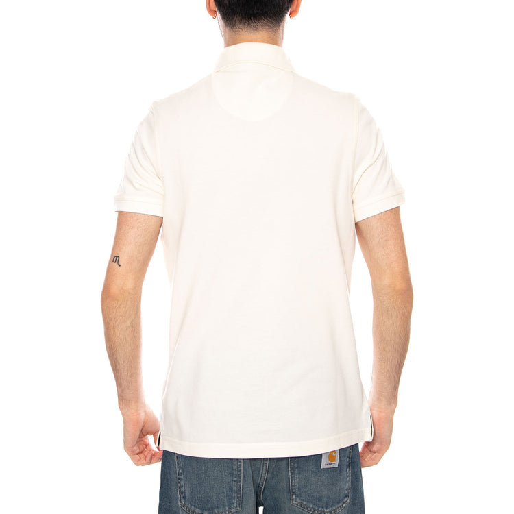 TARTAN PIQUE POLO WHISPER WHITE / CLASSIC - Polo Uomo Bianca MML0012 WH71 BARBOUR 