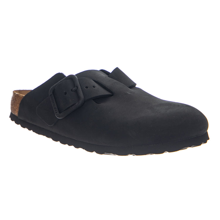 BOSTON WB NUBUCK LEATHER NARROW FIT BLACK - Sandali Uomo / Donna Neri 1031575 BLK BIRKENSTOCK 