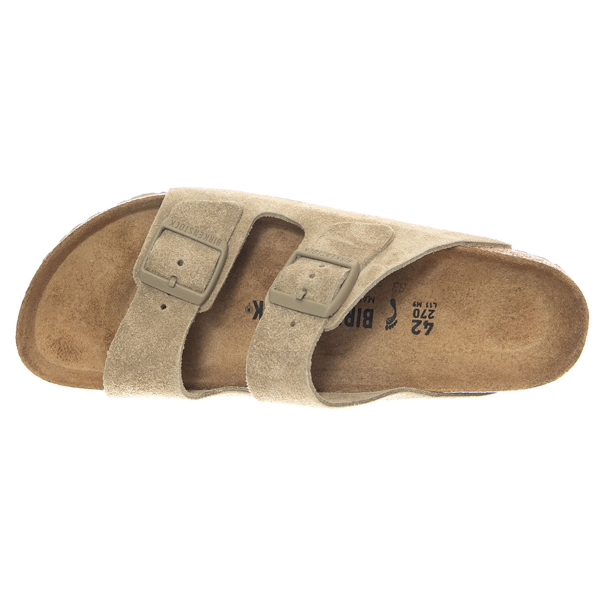 Arizona Faded Suede Leather Narrow Fit Khaki - Sandali Uomo / Donna Beige 1032061 KHI BIRKENSTOCK 