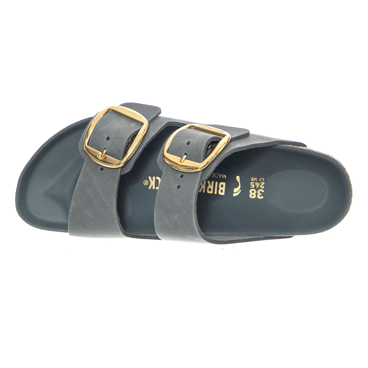 Arizona Big Buckle HEX Oiled Leather Narrow Fit Basalt Gray - Sandali Donna Grigi 1032071 BSG BIRKENSTOCK 