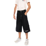 BERMUDA 14INCH T.BLACK DENIM ONLY ST.W. BLACK - Bermuda Denim Jeans Men's Black BLUESKIN