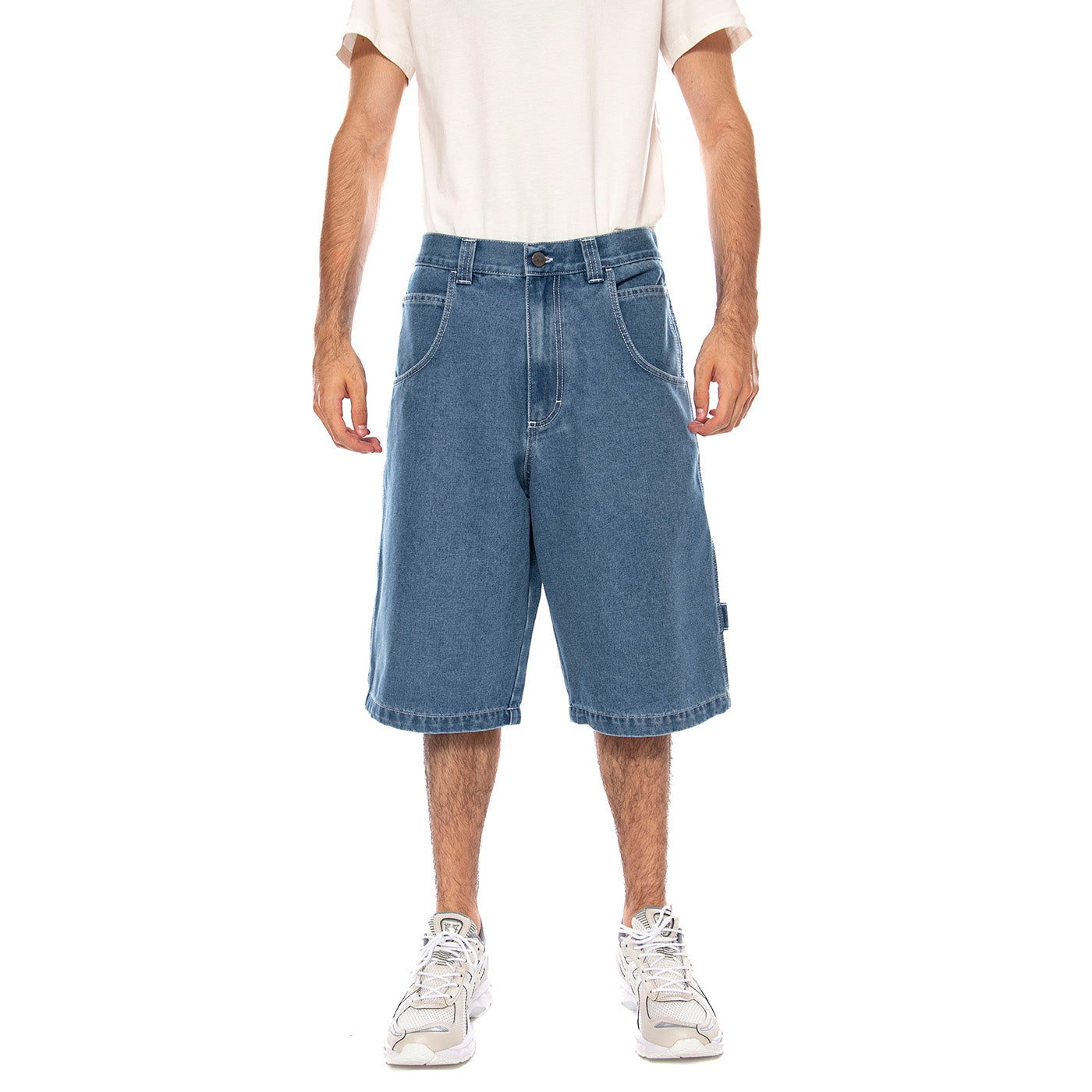 BERMUDA BAGGY LOGO FLUO T. BLUE ONLY ST.W. LIGHT - Bermuda Denim Jeans Uomo Blu R.FLUO - C - DNMB 66A BLUESKIN 