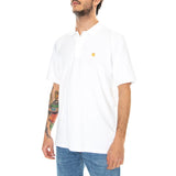 S/S CHASE PIQUE POLO WHITE - Polo Hombre Blanco Hombre CARHARTT WIP