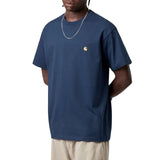 S/S CHASE T-SHIRT JUPITER / GOLD - Camiseta Cuello Redondo Hombre Azul Hombre CARHARTT WIP